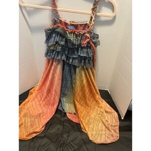 Cotton Connection Multi-color Asymmetrical Boho Hippie Fairy Festival  Blouse